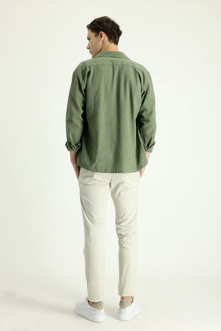  Krem 7 Drop Slim Fit Dar Kesim Likralı Kanvas / Chino Pantolon