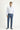 Havacı Mavi Slim Fit Dar Kesim Likralı Saten Kanvas / Chino Pantolon