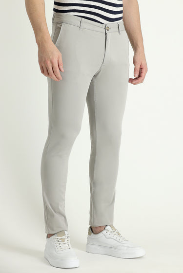 Kum Slim Fit Dar Kesim Likralı Saten Kanvas / Chino Pantolon