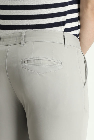 Kum Slim Fit Dar Kesim Likralı Saten Kanvas / Chino Pantolon