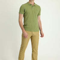 Orta Bej Regular Fit Tokalı Pamuklu Kanvas / Chino Pantolon