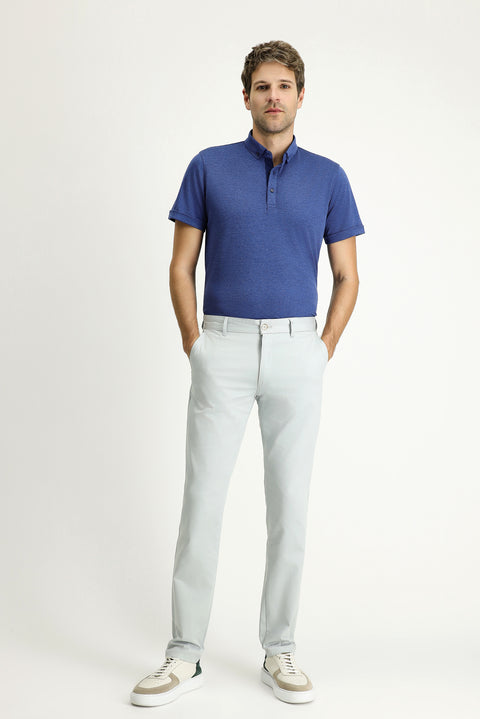 Gümüş 7 Drop Slim Fit Dar Kesim Likralı Kanvas / Chino Pantolon