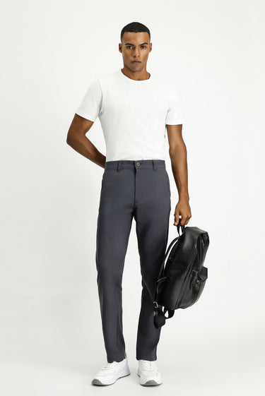 Orta Füme Regular Fit Likralı Kanvas / Chino Pantolon