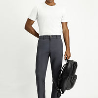 Orta Füme 7 Drop Slim Fit Dar Kesim Likralı Kanvas / Chino Pantolon