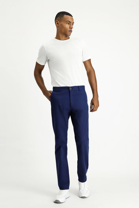 Açık Lacivert Super Slim Fit Eksra Dar Kesim Likralı Kanvas / Chino Pantolon