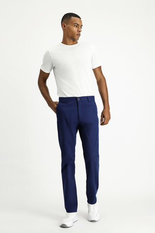  Açık Lacivert Relaxed Fit Rahat Kesim Likralı Kanvas / Chino Pantolon
