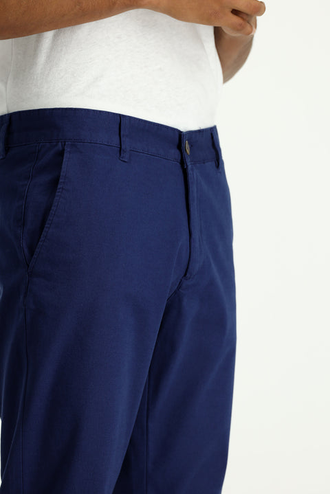 Açık Lacivert Super Slim Fit Eksra Dar Kesim Likralı Kanvas / Chino Pantolon