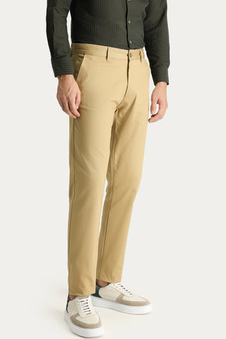  Orta Bej 6 Drop Regular Fit Standart Kesim Likralı Kanvas / Chino Pantolon