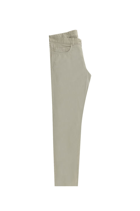 Açık Vizon Slim Fit Dar Kesim Likralı Kanvas / Chino Pantolon