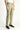  Açık Haki Slim Fit Dar Kesim Beli Lastikli Keten Karışımlı Kanvas / Chino Pantolon