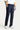 Koyu Lacivert Regular Fit Beli Lastikli Pamuklu Keten Karışımlı Kanvas / Chino Pantolon