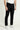 Siyah Regular Fit Pamuklu Keten Karışımlı Kanvas / Chino Pantolon