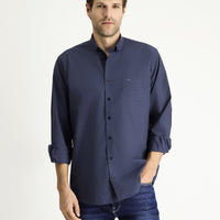 İndigo Uzun Kol Regular Fit Spor Pamuklu Gömlek