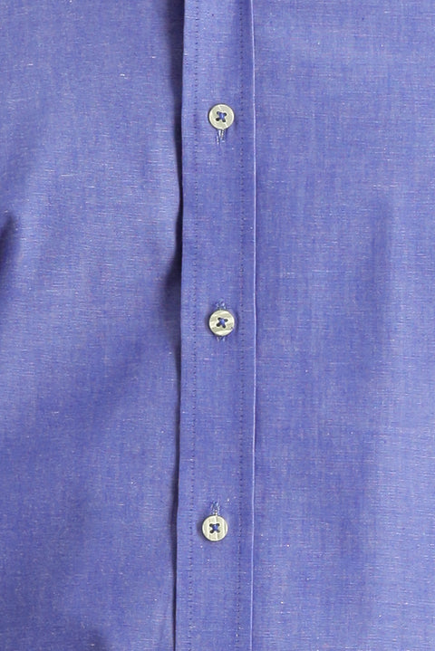 İndigo Uzun Kol Slim Fit Dar Kesim Spor Pamuk Gömlek