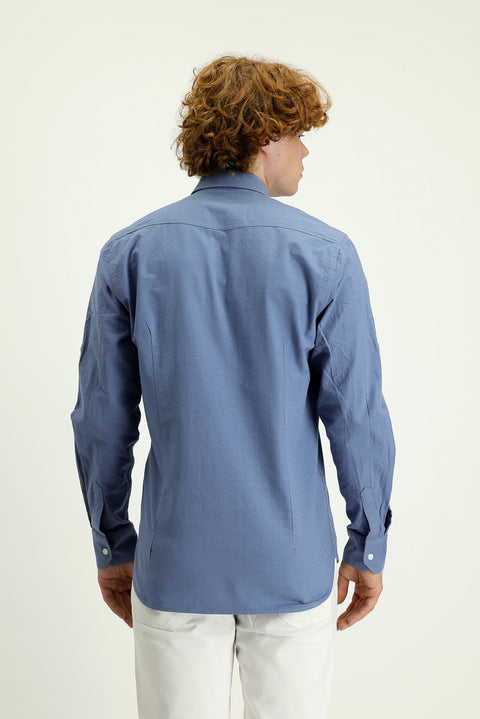 İndigo Uzun Kol Slim Fit Dar Kesim Pamuk Spor Gömlek