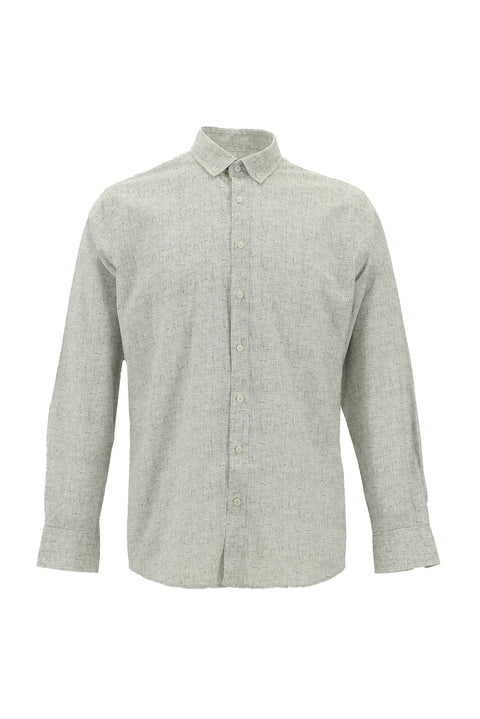 Orta Gri Uzun Kol Slim Fit Dar Kesim Pamuk Gömlek
