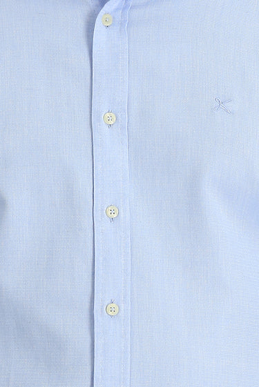 Açık Mavi Uzun Kol Slim Fit Dar Kesim Spor Gömlek