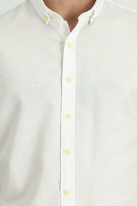 Beyaz Uzun Kol Slim Fit Dar Kesim Spor Gömlek