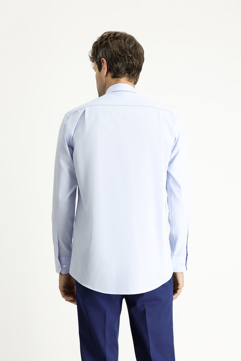 Uçuk Mavi Uzun Kol Regular Fit Pamuklu Gömlek