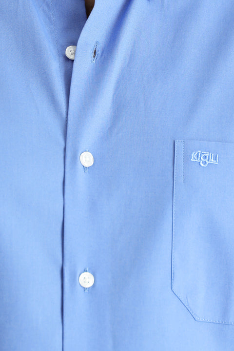 Koyu Mavi  Uzun Kol Regular Fit Pamuklu Gömlek