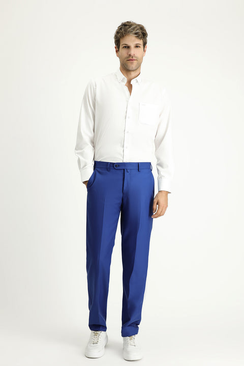 White Long Sleeve Regular Fit Cotton Shirt