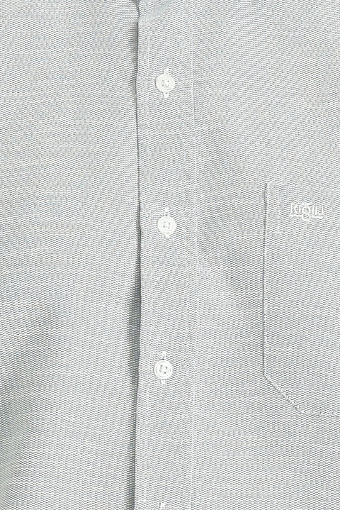 Siyah Kısa Kol Regular Fit Desenli Pamuklu Gömlek