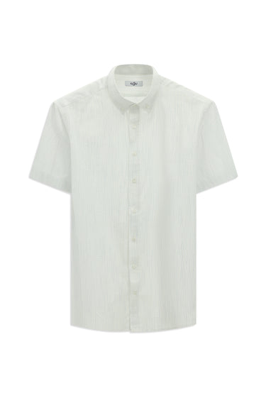 Açık Mavi Kısa Kol Regular Fit Düğmeli Yaka Pamuk Gömlek