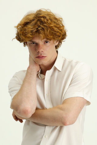  Taş Techno-Line Kısa Kol Slim Fit Dar Kesim Gömlek