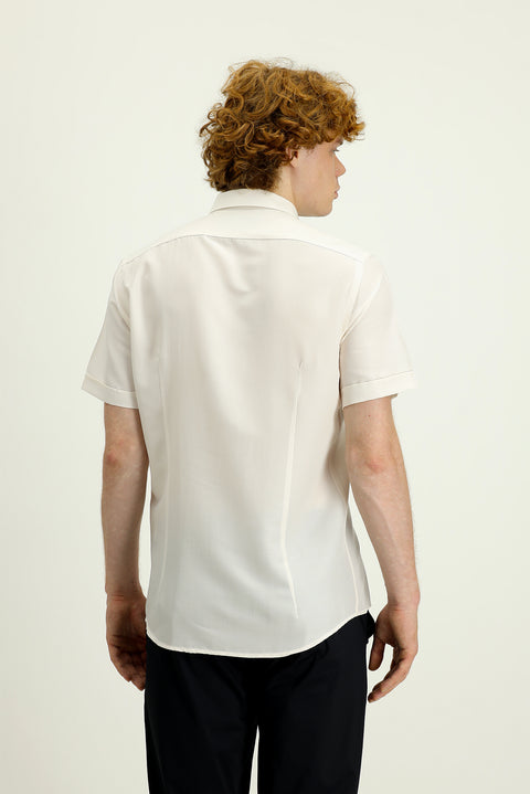 Taş Techno-Line Kısa Kol Slim Fit Dar Kesim Gömlek