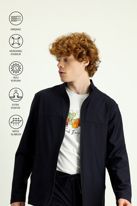 Koyu Lacivert Techno-Line Spor Mont