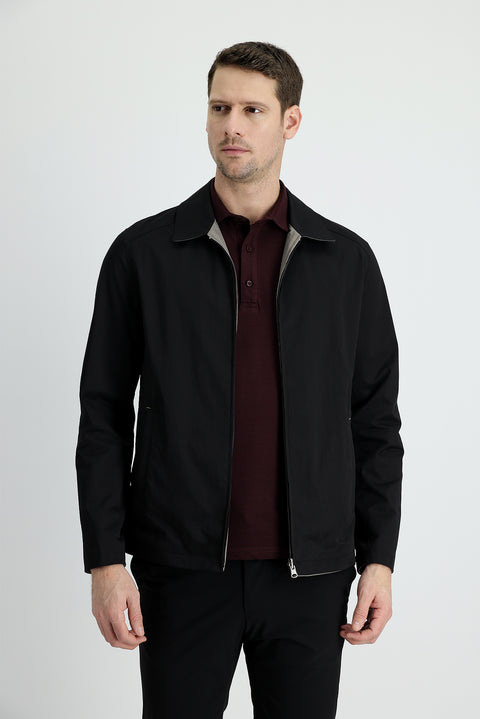 Siyah Mevsimlik Çift Taraflı Spor Mont