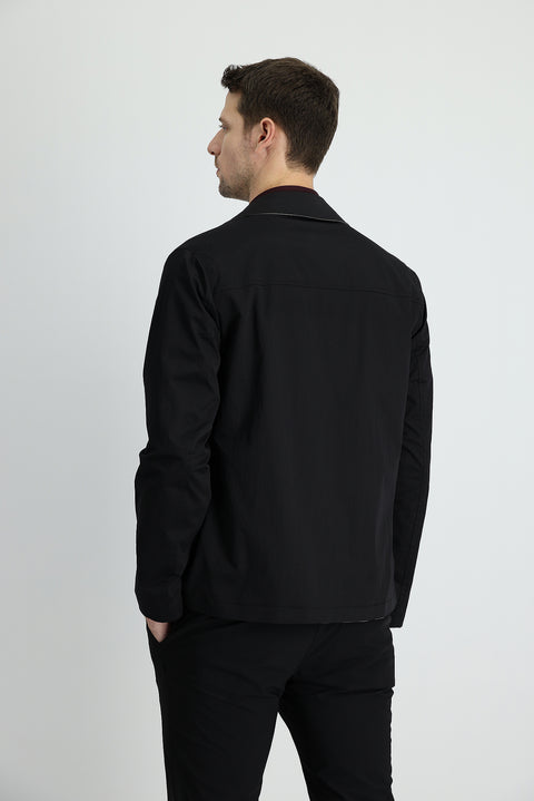 Siyah Mevsimlik Çift Taraflı Spor Mont