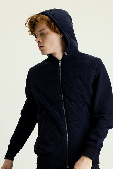 Orta Lacivert Slim Fit Spor Mont