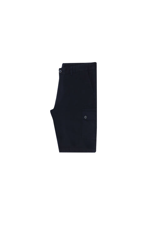 Koyu Lacivert Relaxed Fit Rahat Kesim Pamuklu Bermuda Şort