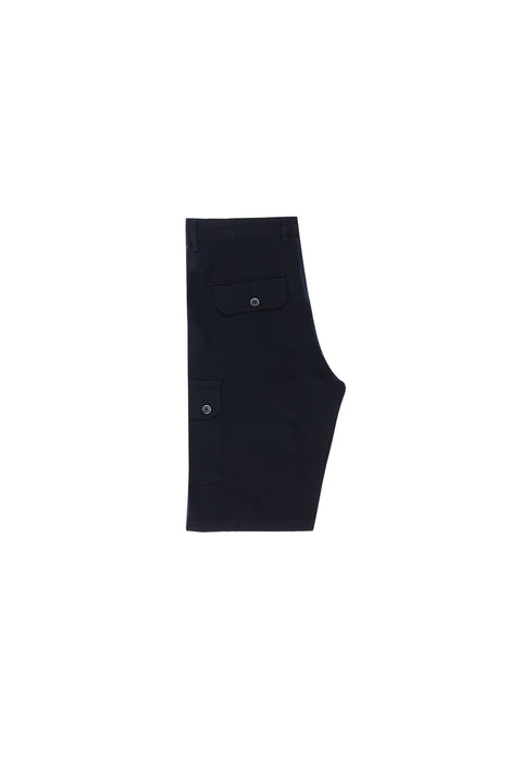 Koyu Lacivert Relaxed Fit Rahat Kesim Pamuklu Bermuda Şort