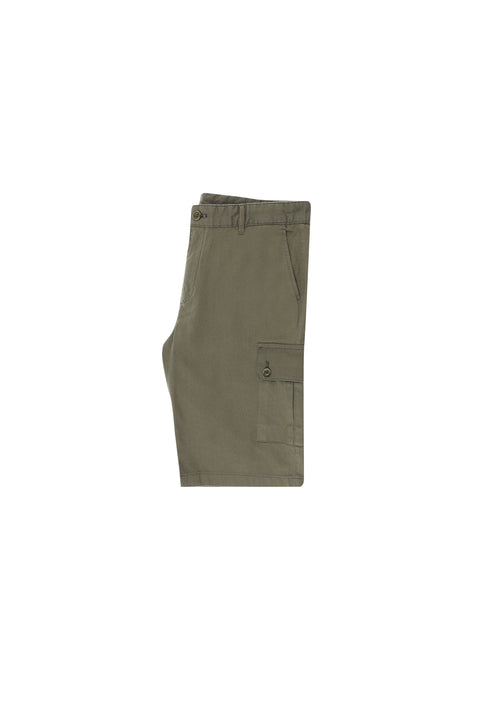 Light Khaki 6 Drop Regular Fit Cotton Bermuda Shorts