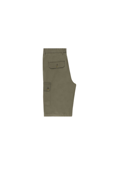 Light Khaki 6 Drop Regular Fit Cotton Bermuda Shorts