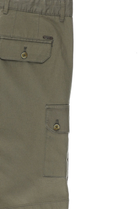Light Khaki 6 Drop Regular Fit Cotton Bermuda Shorts