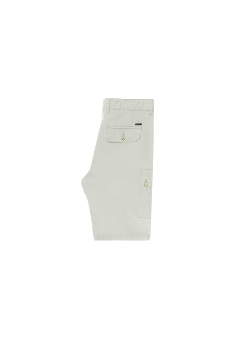 Stone Regular Fit Standard Cut Cotton Bermuda Shorts