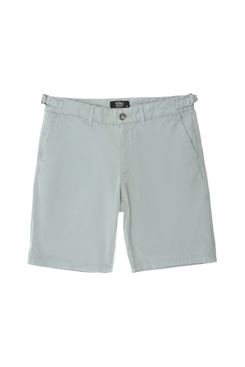 Açık Gri 7 Drop Slim Fit Dar Kesim Pamuklu Bermuda Şort