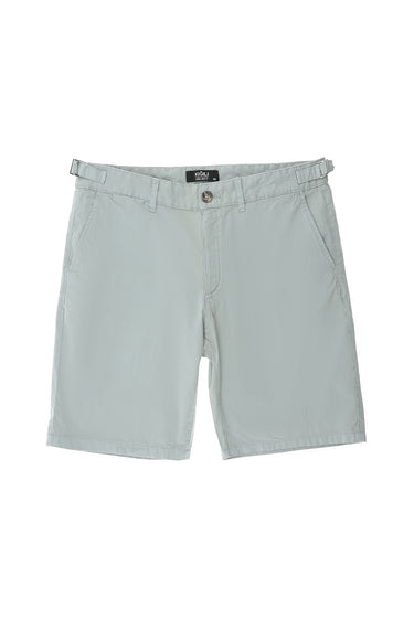 Açık Gri Slim Fit Dar Kesim Pamuklu Bermuda Şort
