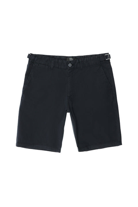 Koyu Lacivert 7 Drop Slim Fit Dar Kesim Pamuklu Bermuda Şort