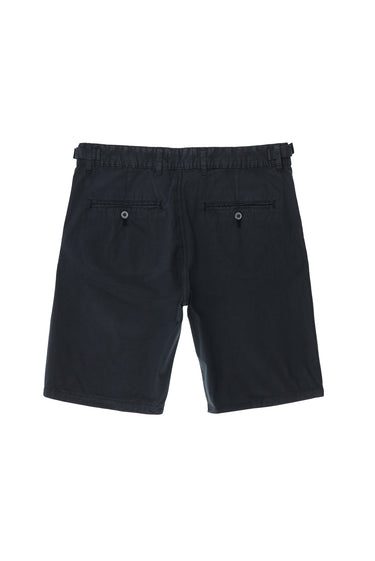 Koyu Lacivert 7 Drop Slim Fit Dar Kesim Pamuklu Bermuda Şort