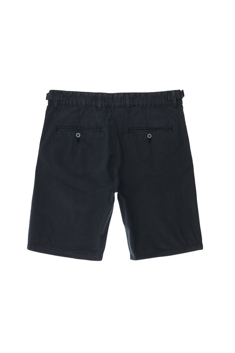 Koyu Lacivert Slim Fit Dar Kesim Pamuklu Bermuda Şort