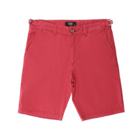 Mercan Kırmızı Slim Fit Dar Kesim Pamuklu Bermuda Şort