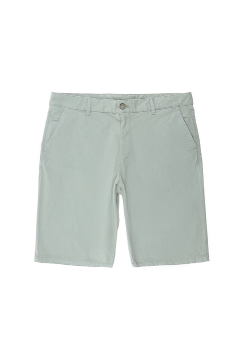 Açık Gri 6 Drop Regular Fit Standart Kesim Pamuklu Bermuda Şort