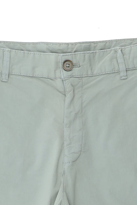 Açık Gri 6 Drop Regular Fit Standart Kesim Pamuklu Bermuda Şort