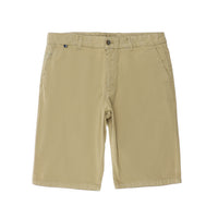 Orta Bej Regular Fit Pamuklu Bermuda Şort