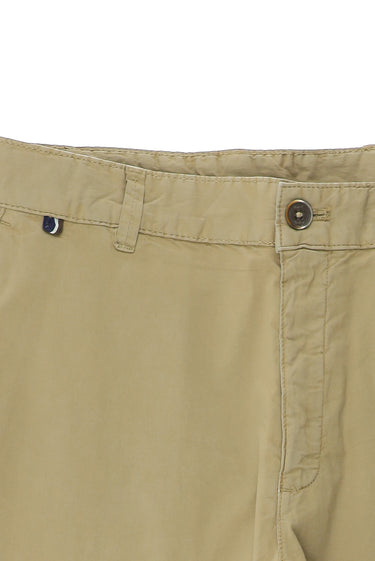 Orta Bej Regular Fit Pamuklu Bermuda Şort