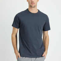 Koyu Antrasit Bisiklet Yaka Regular Fit Süprem Pamuk Tişört